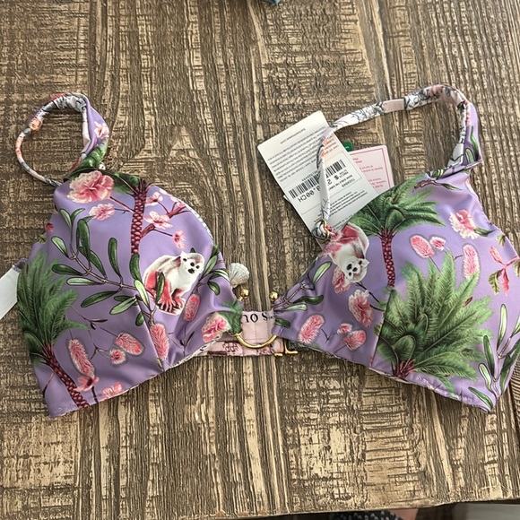 Reversible Floral Print Women's Bikini Top - Picture 3 of 3